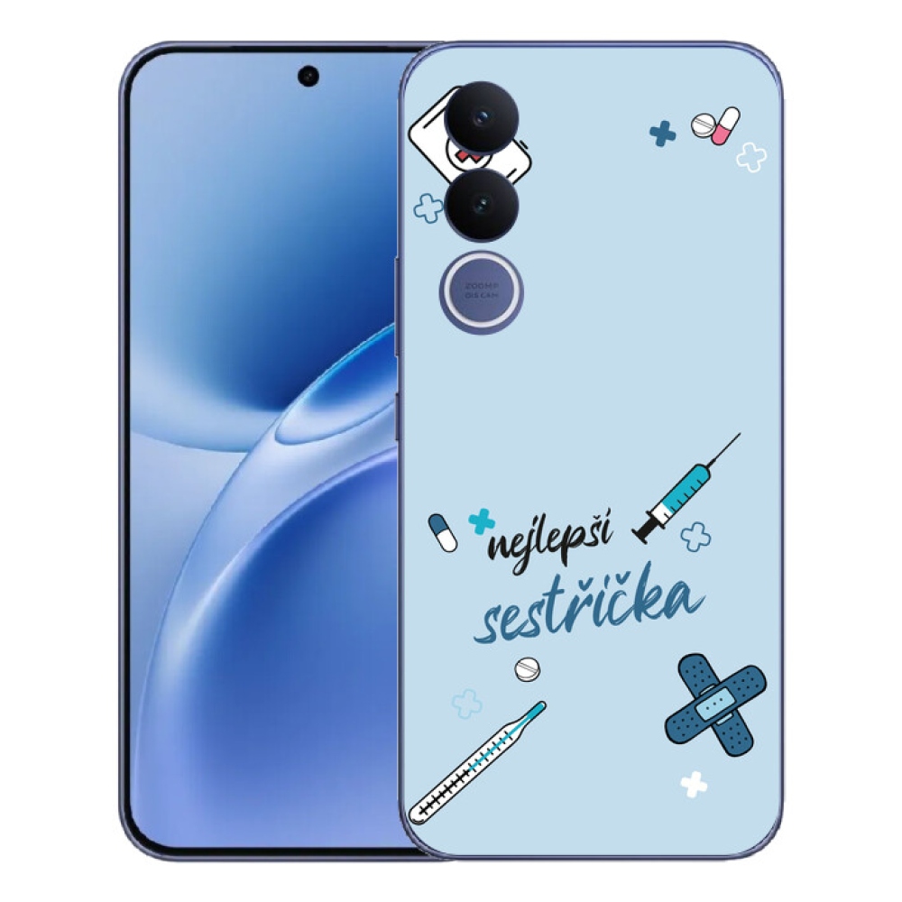 mmCase gél tok a Vivo V70 FE-hez – a kék háttér legjobb kiegészítője