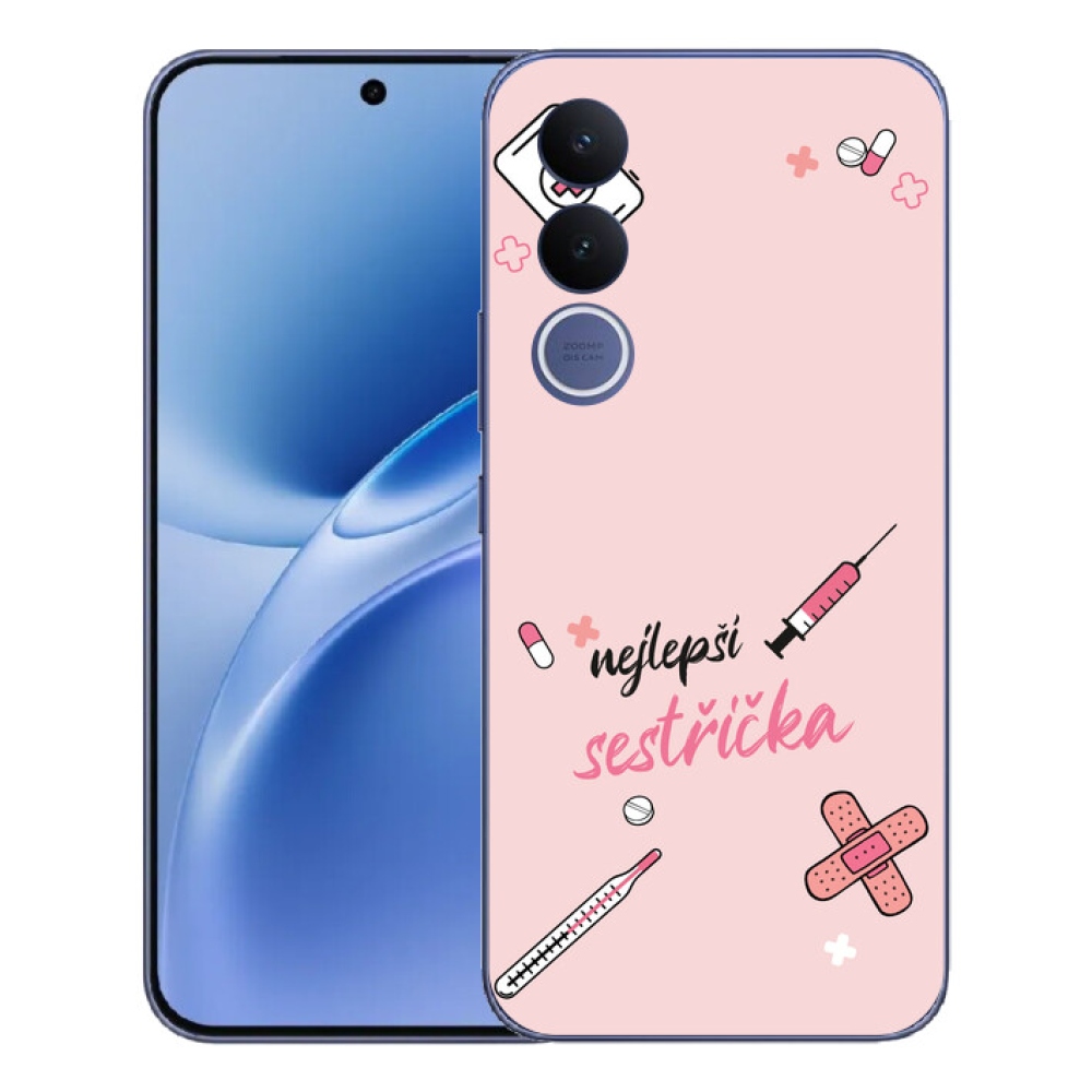 mmCase gél tok a Vivo V70 FE-hez – a rózsaszín háttér legjobb kiegészítője