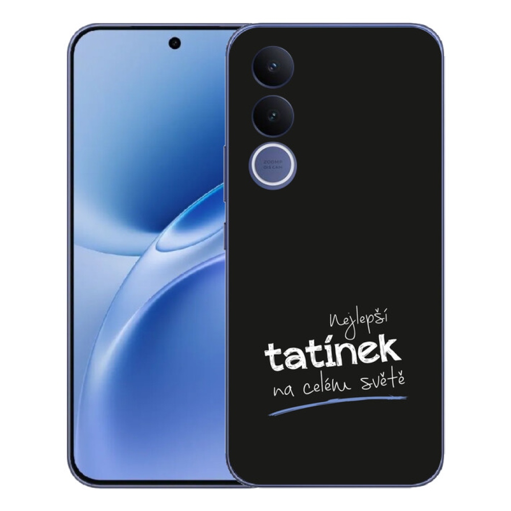mmCase gél tok a Vivo V70 FE-hez – „A legjobb apa” 4, fekete háttérrel