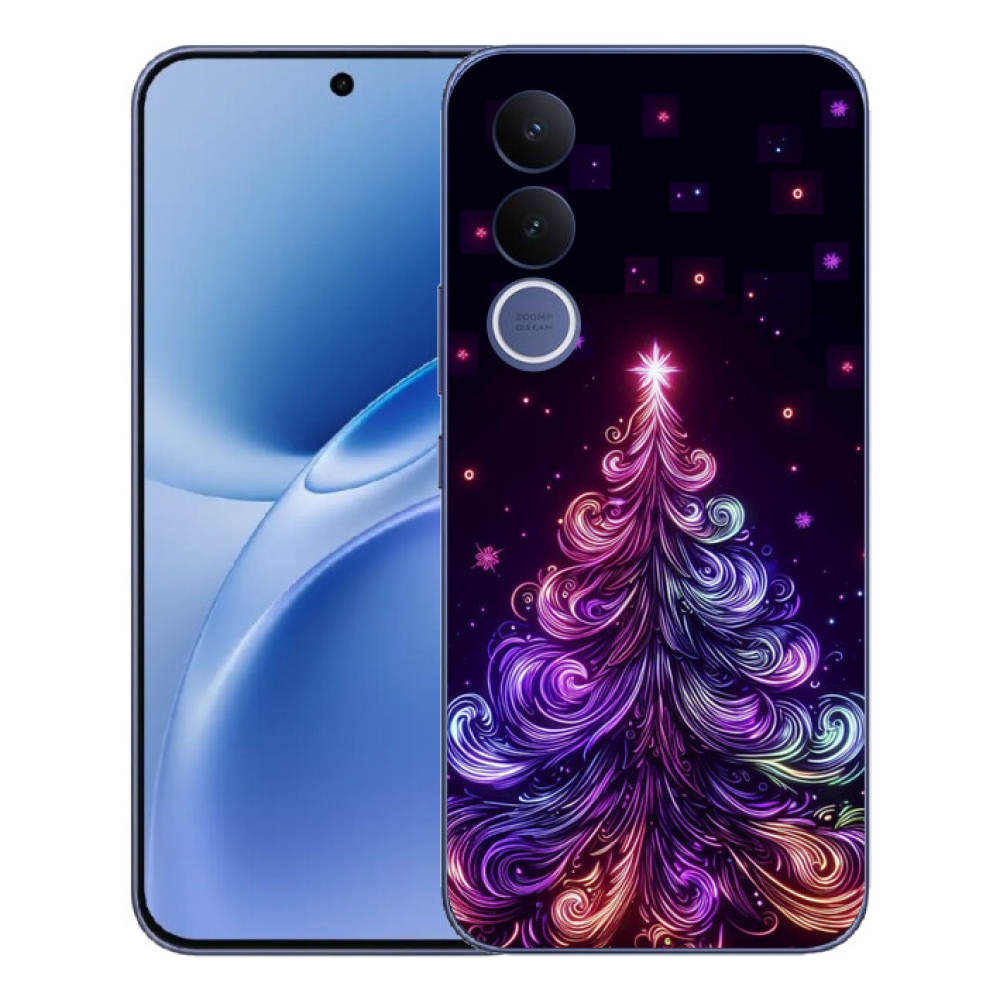 mmCase gél tok a Vivo V70 FE-hez – neon karácsonyfa 1