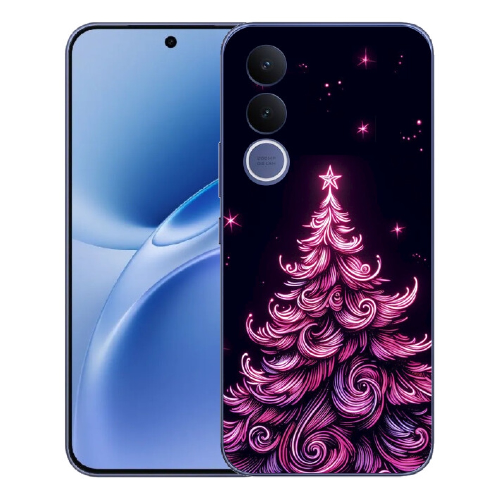 mmCase gél tok a Vivo V70 FE-hez – neon karácsonyfa 2