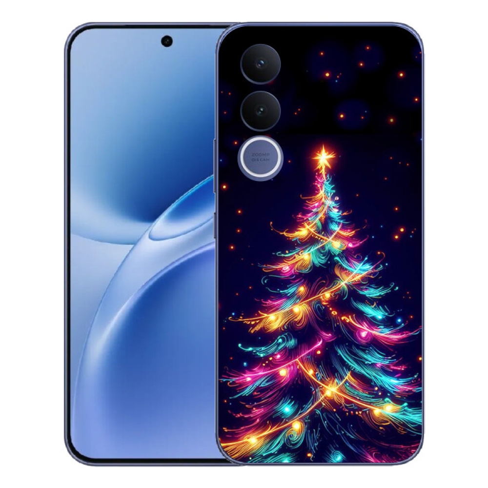 mmCase gél tok a Vivo V70 FE-hez – neon karácsonyfa