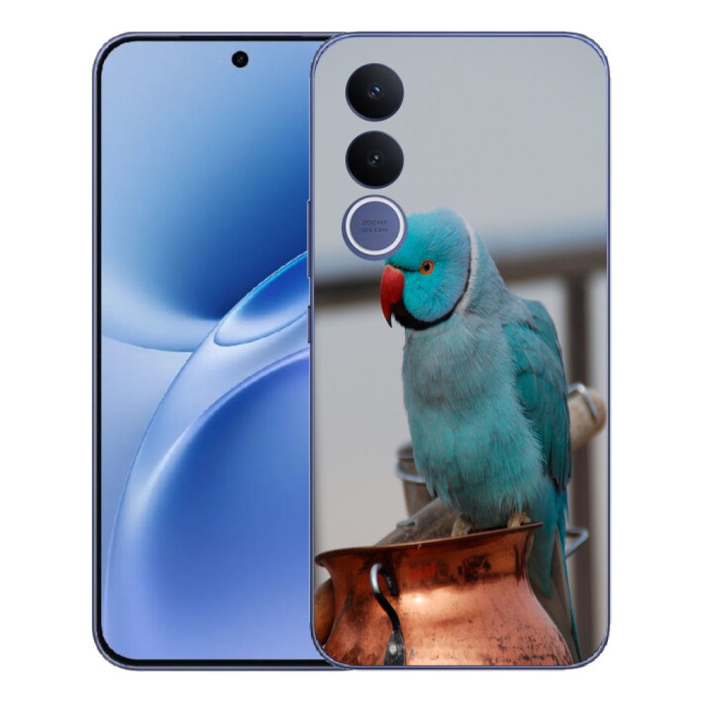 mmCase géltok a Vivo V70 FE-hez – kék alexandri papagáj