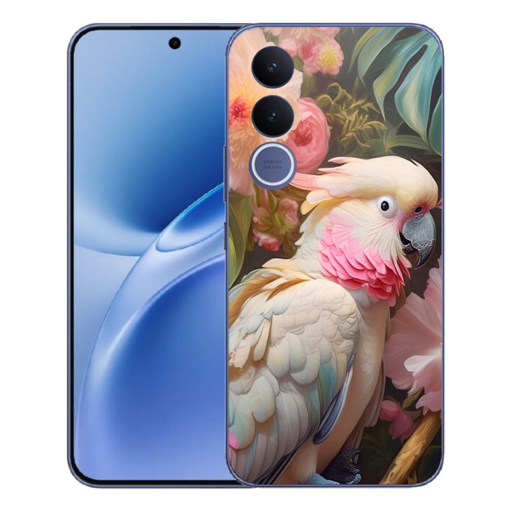mmCase géltok a Vivo V70 FE-hez – rózsaszín kakadu papagáj 2