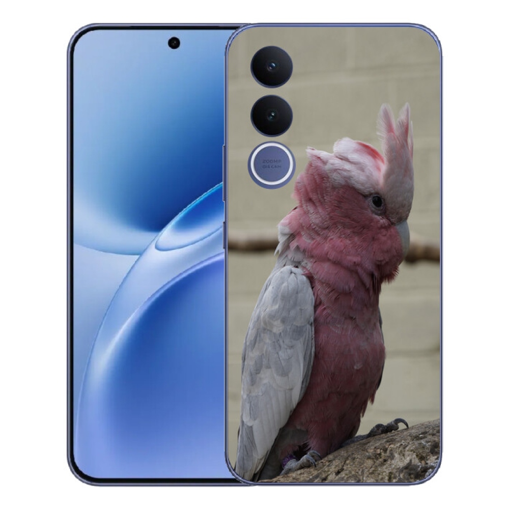 mmCase gélhuzat a Vivo V70 FE-hez – rózsaszín kakadu papagáj