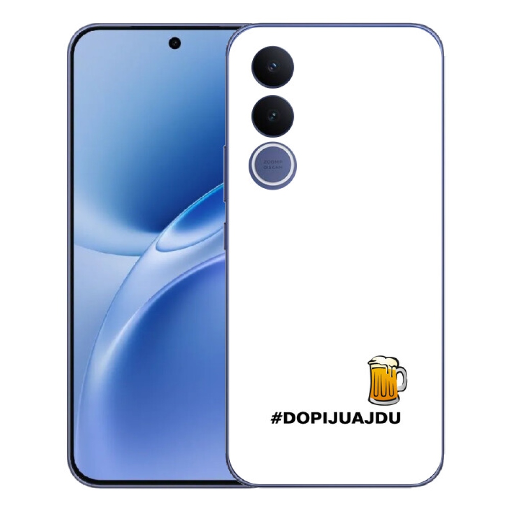 mmCase gél tok a Vivo V70 FE-hez – sörös motívum, 1 db, fehér háttérrel