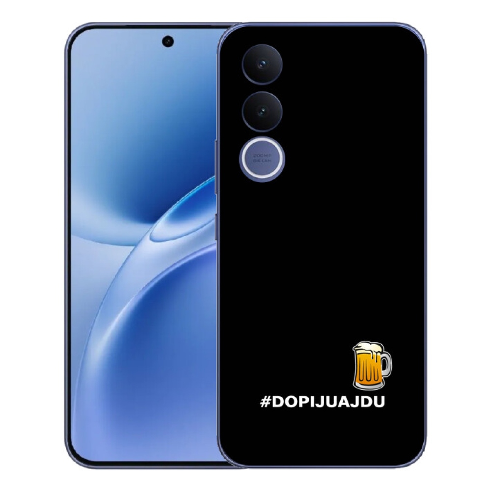 mmCase gél tok a Vivo V70 FE-hez – sörös motívum 1, fekete háttérrel