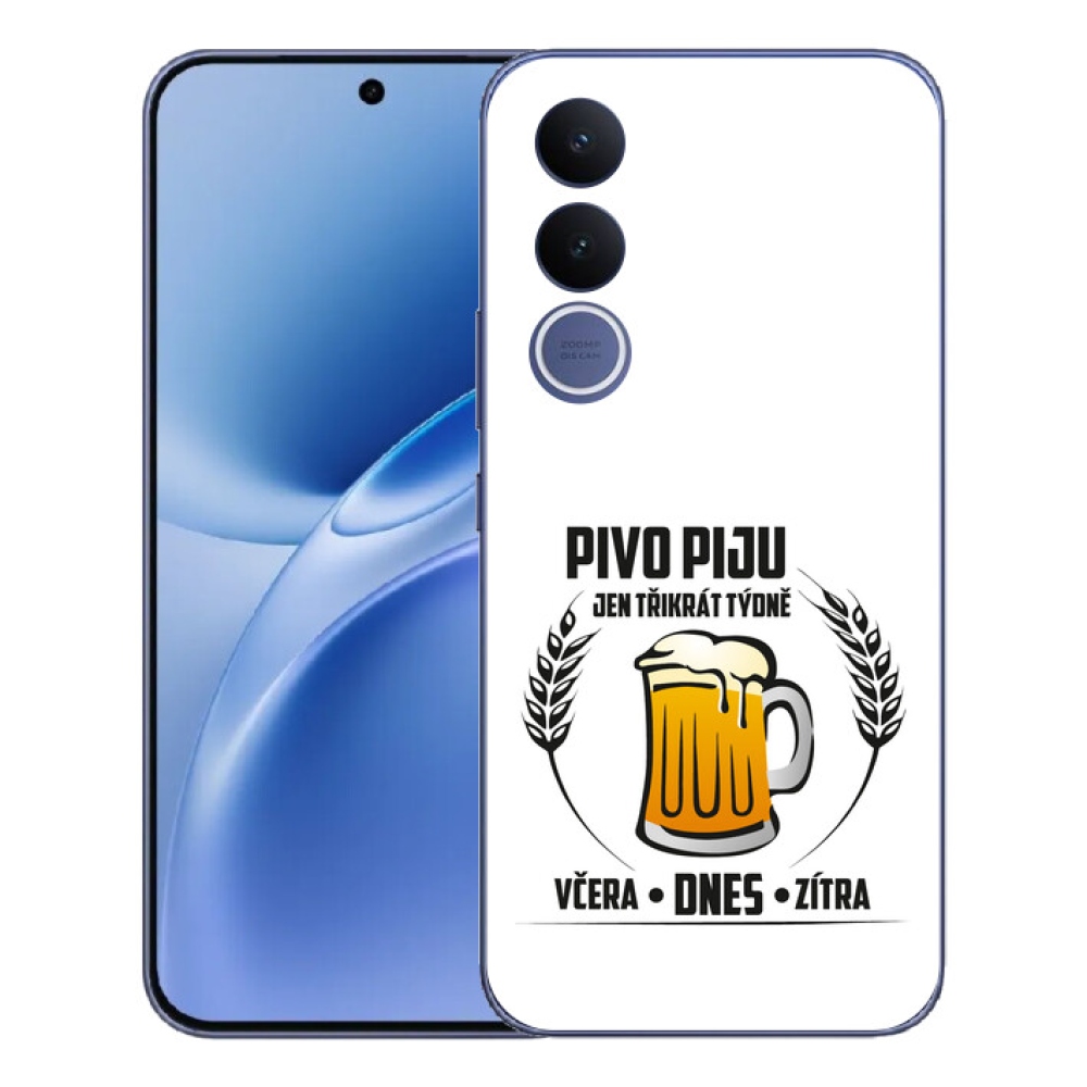 mmCase gél tok a Vivo V70 FE-hez – sörös motívum, fehér háttér