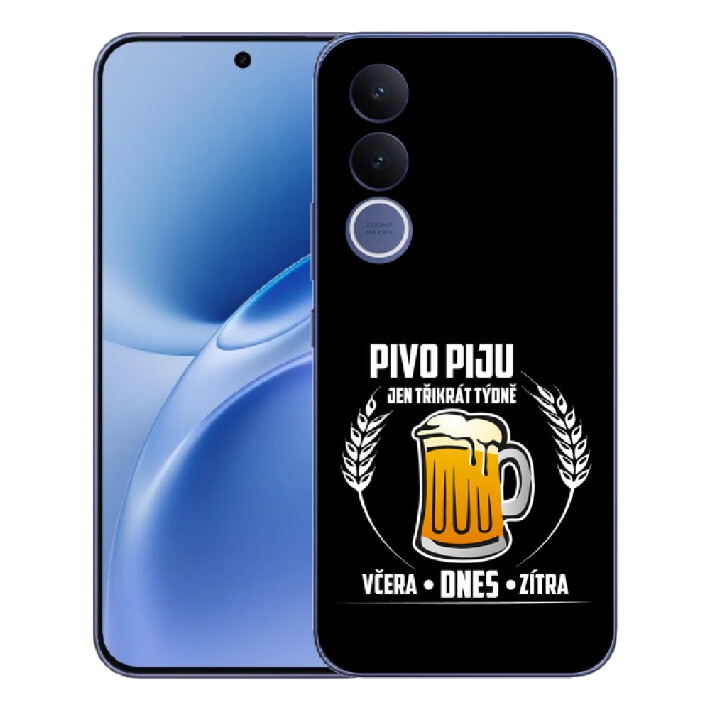 mmCase gél tok a Vivo V70 FE-hez – sörös motívum, fekete háttér