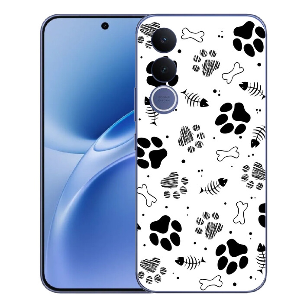 mmCase gél tok a Vivo V70 FE-hez – kutyus mancsok 1