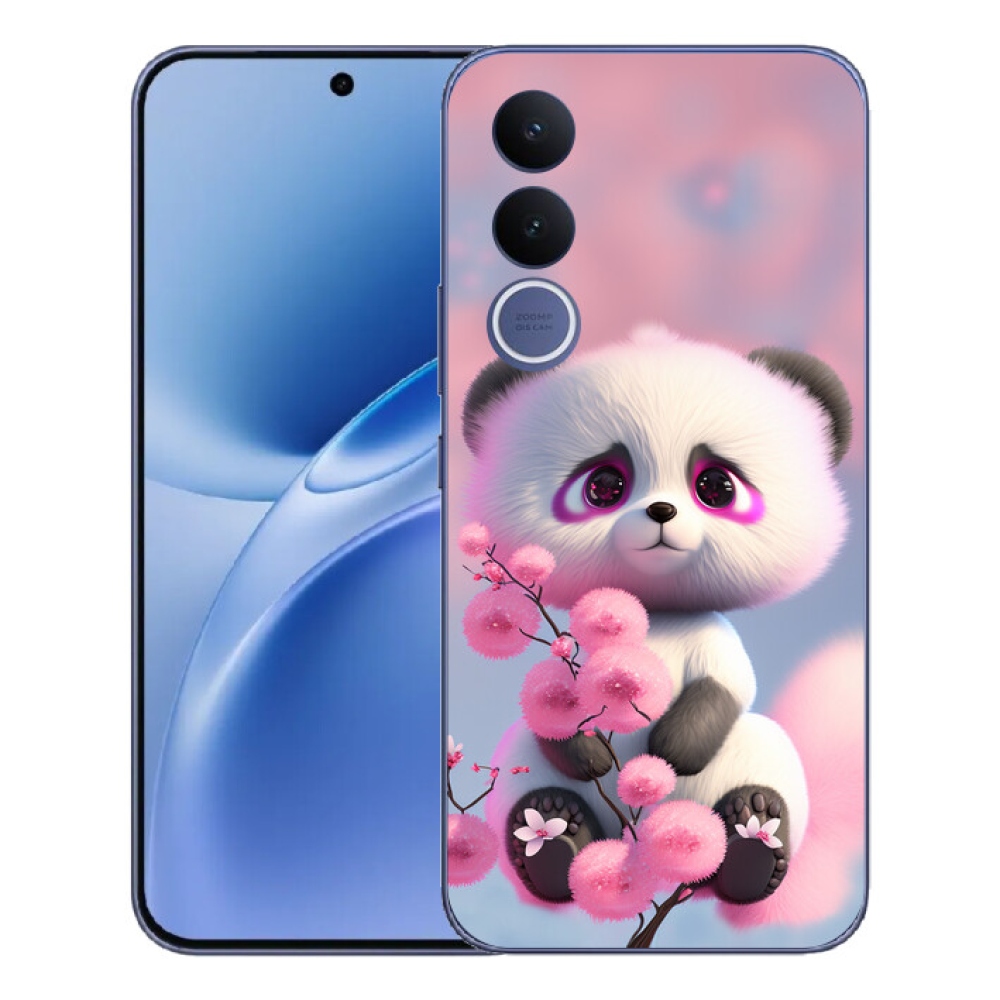 mmCase gél tok a Vivo V70 FE-hez – aranyos panda 1
