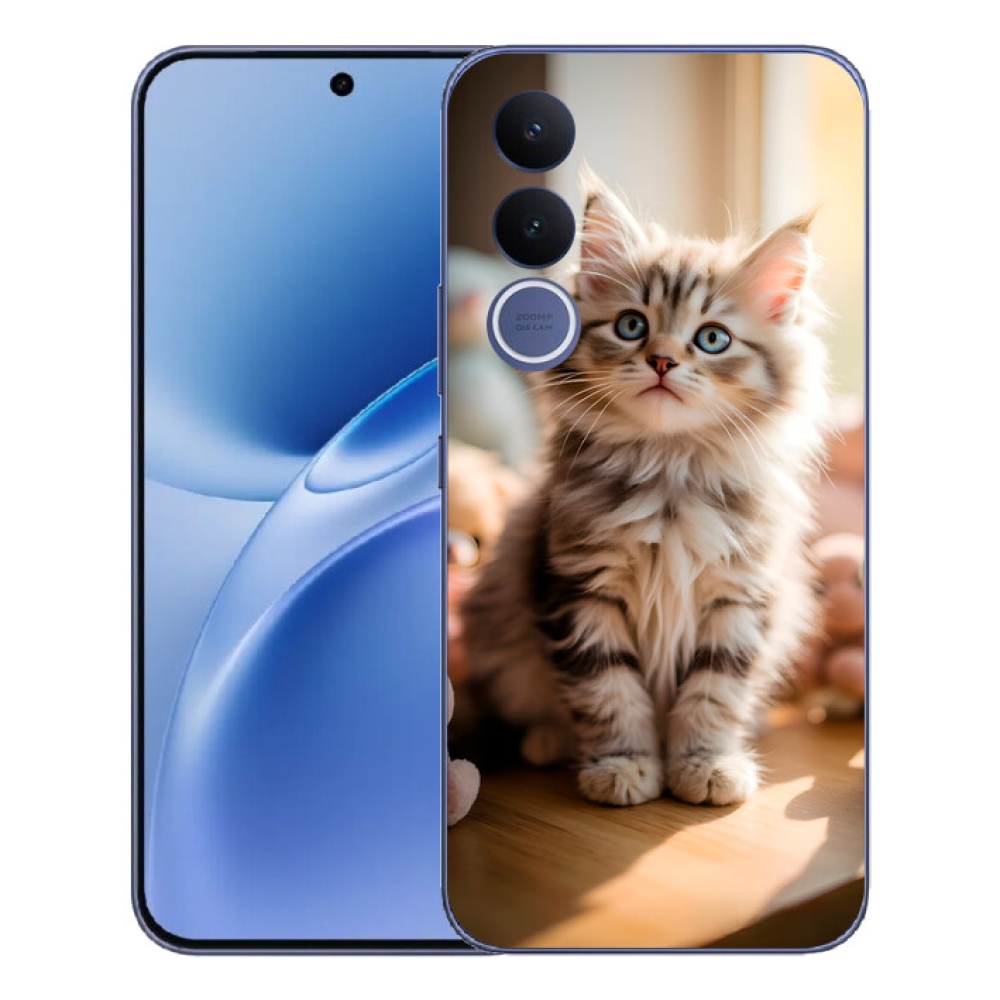 mmCase gél tok a Vivo V70 FE-hez – aranyos cica 10
