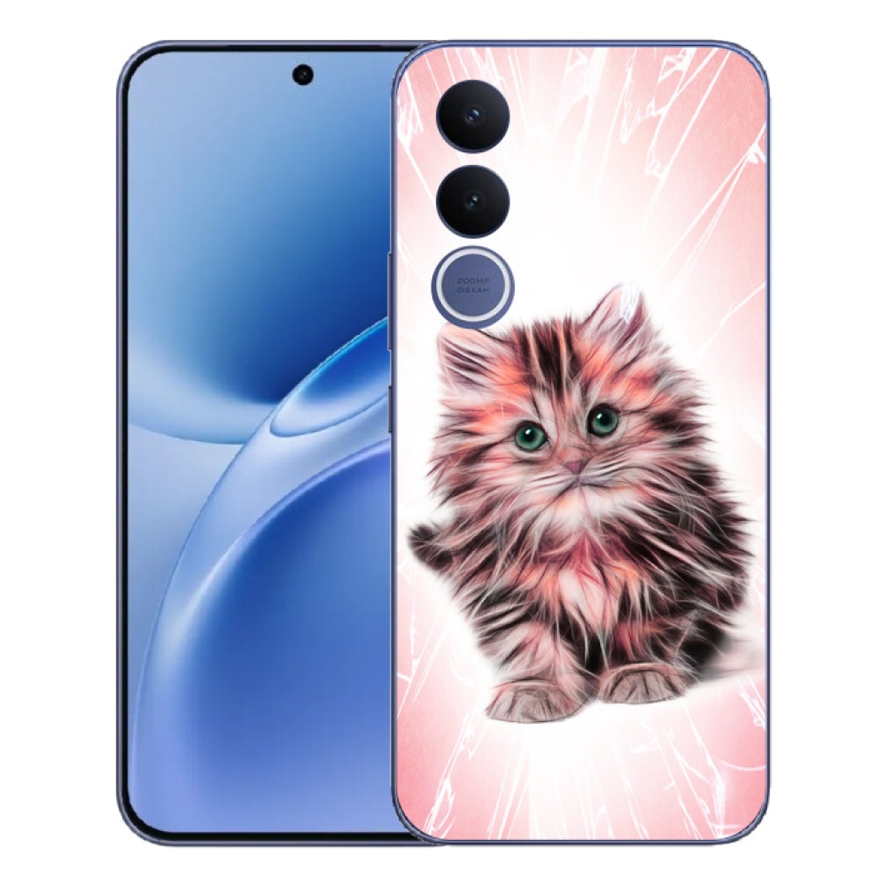 mmCase gél tok a Vivo V70 FE-hez – aranyos cica