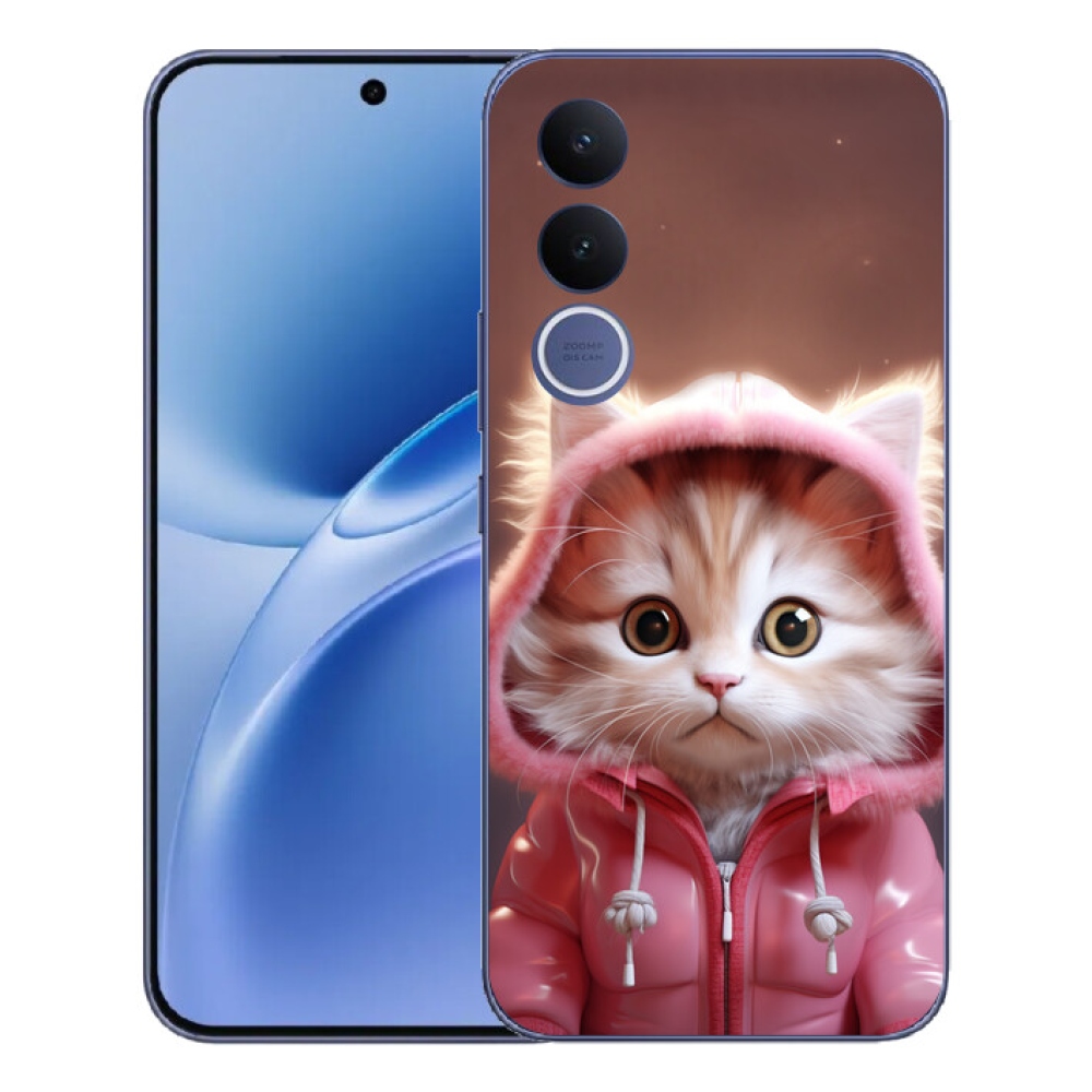 mmCase gél tok a Vivo V70 FE-hez – aranyos cica 3
