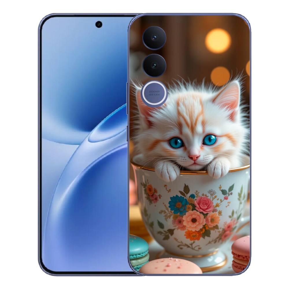 mmCase gél tok a Vivo V70 FE-hez – aranyos cica 6