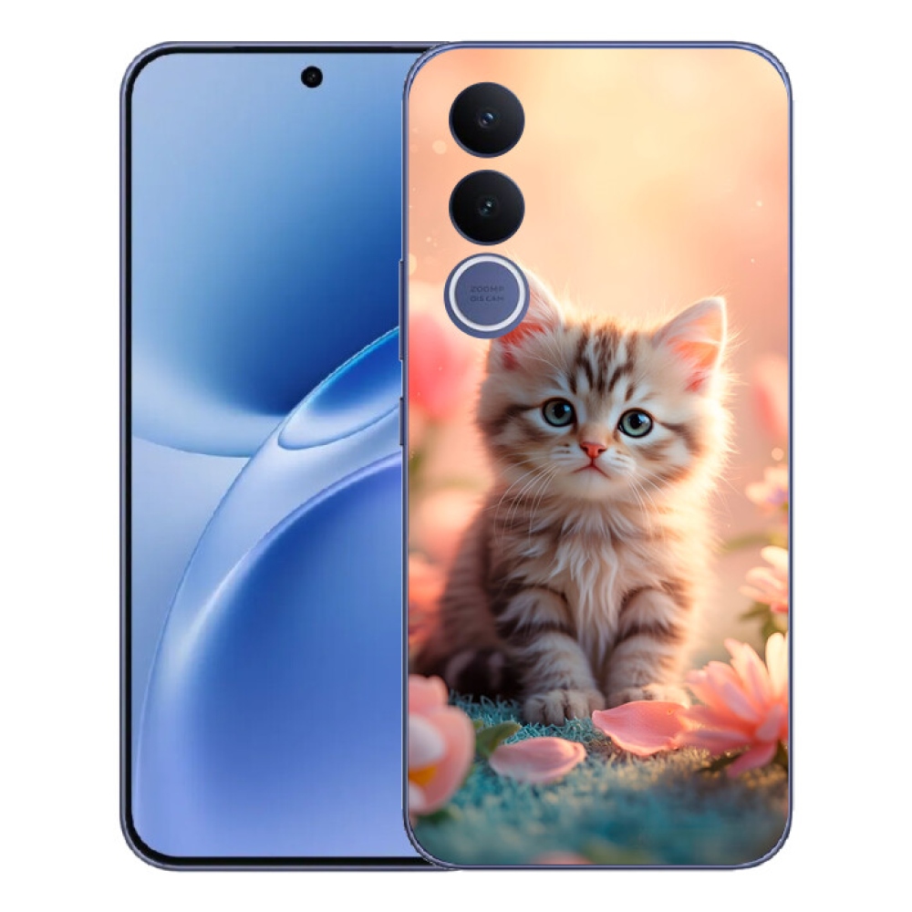 mmCase gél tok a Vivo V70 FE-hez – aranyos cica 8