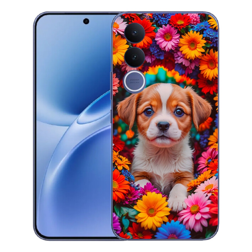 mmCase gél tok a Vivo V70 FE-hez – aranyos kiskutya