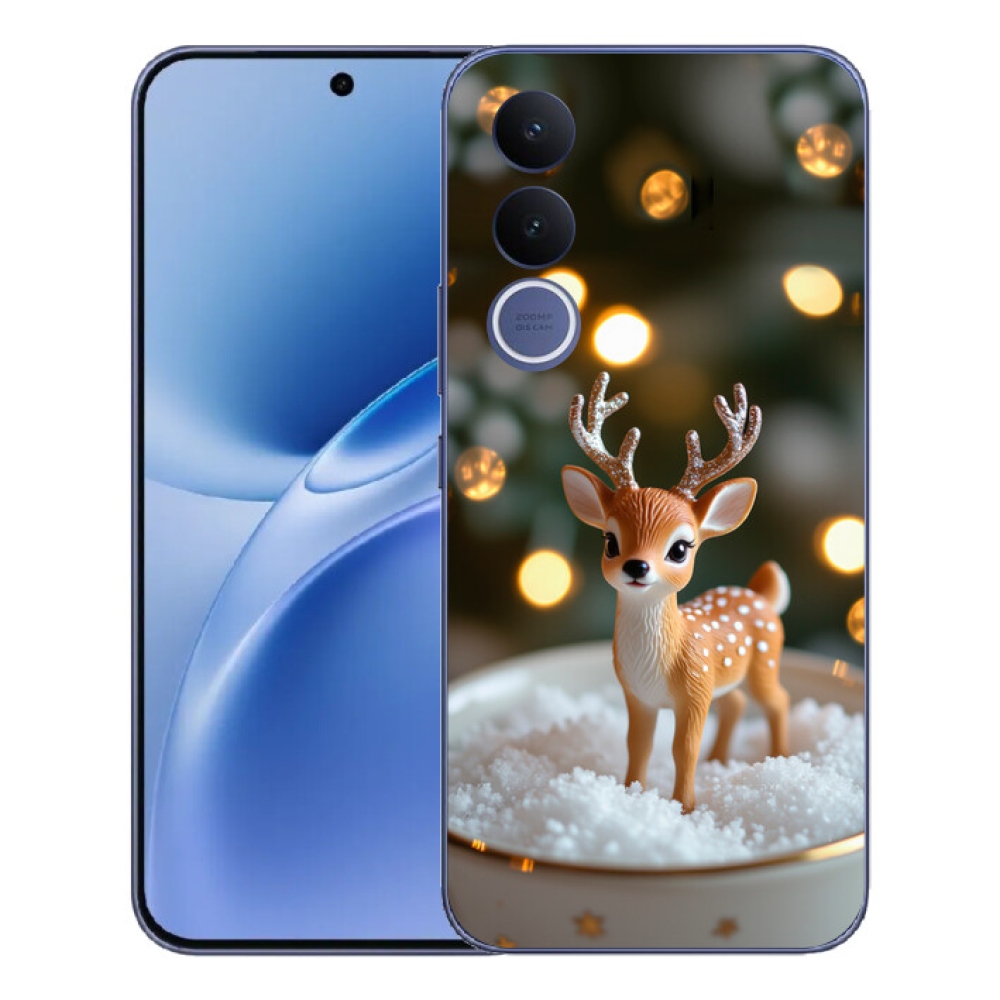 mmCase gél tok a Vivo V70 FE-hez – aranyos karácsonyi szarvas