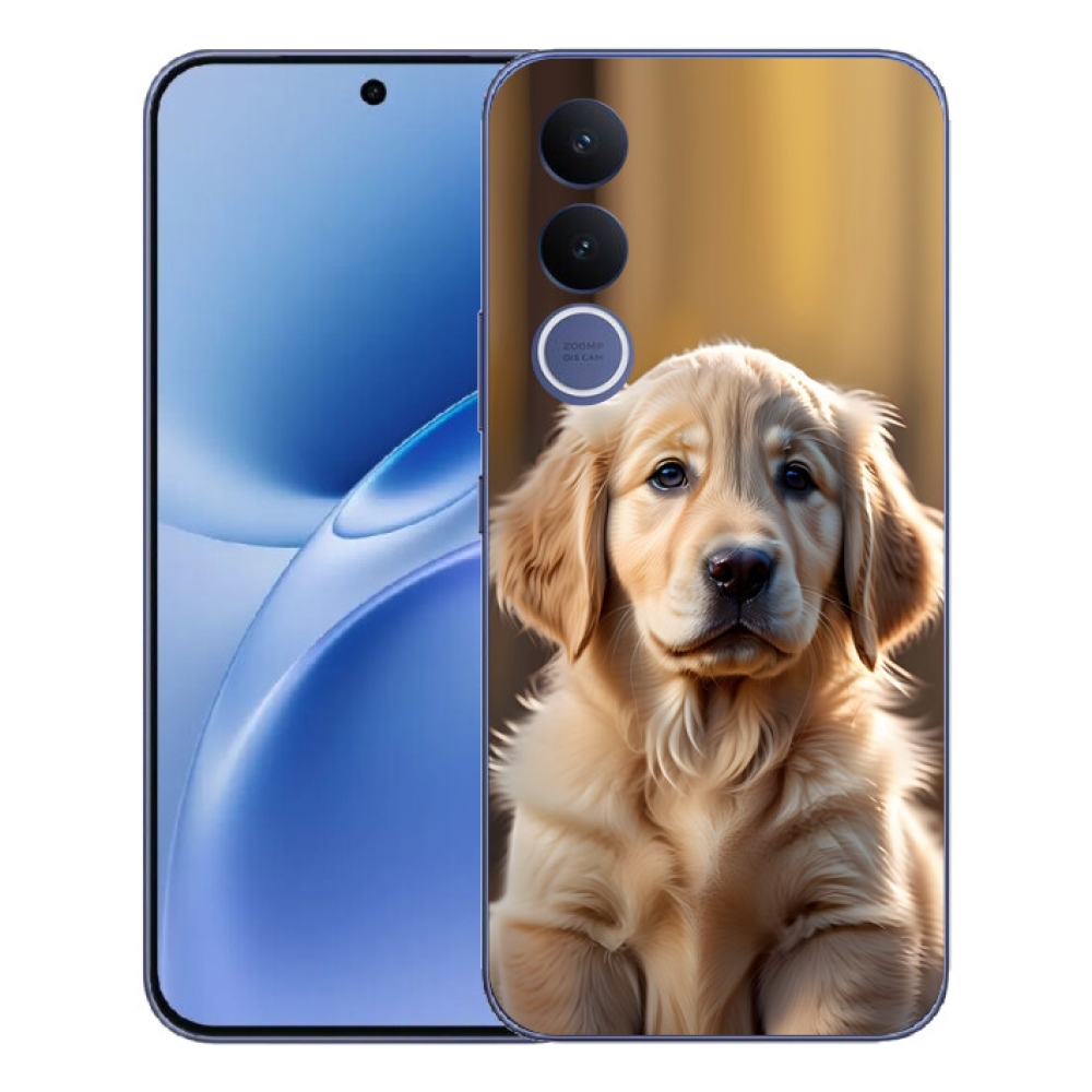 mmCase gél tok a Vivo V70 FE-hez – aranyos arany retriever
