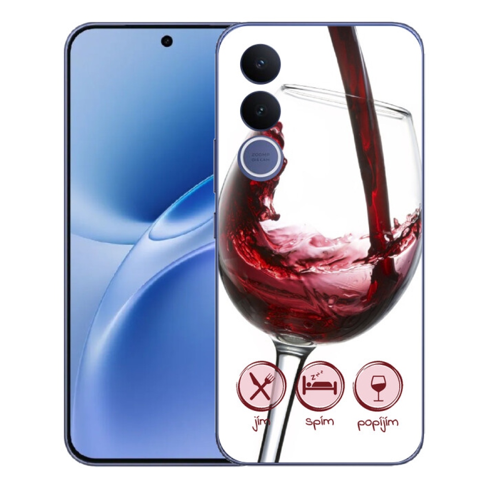mmCase géltok a Vivo V70 FE-hez – vörösboros pohár