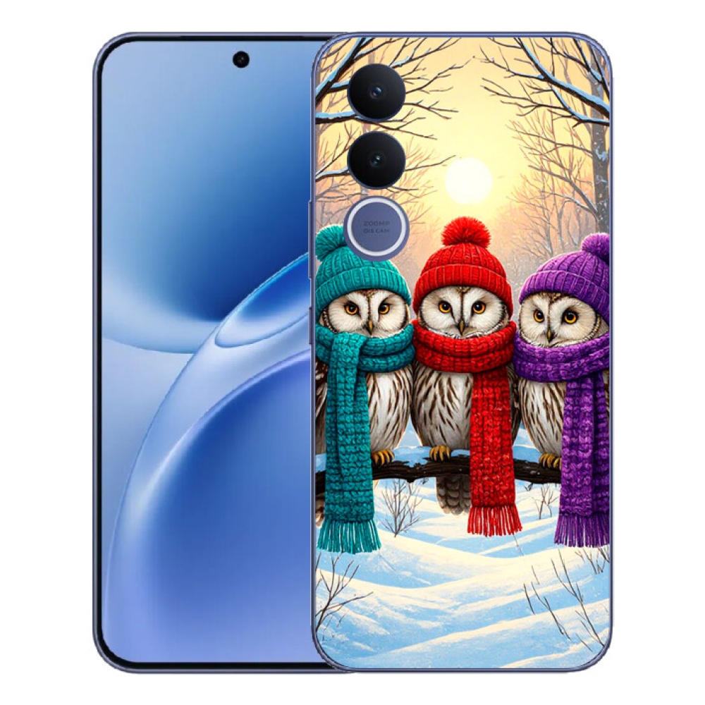 mmCase gélhuzat a Vivo V70 FE-hez – baglyos barátok