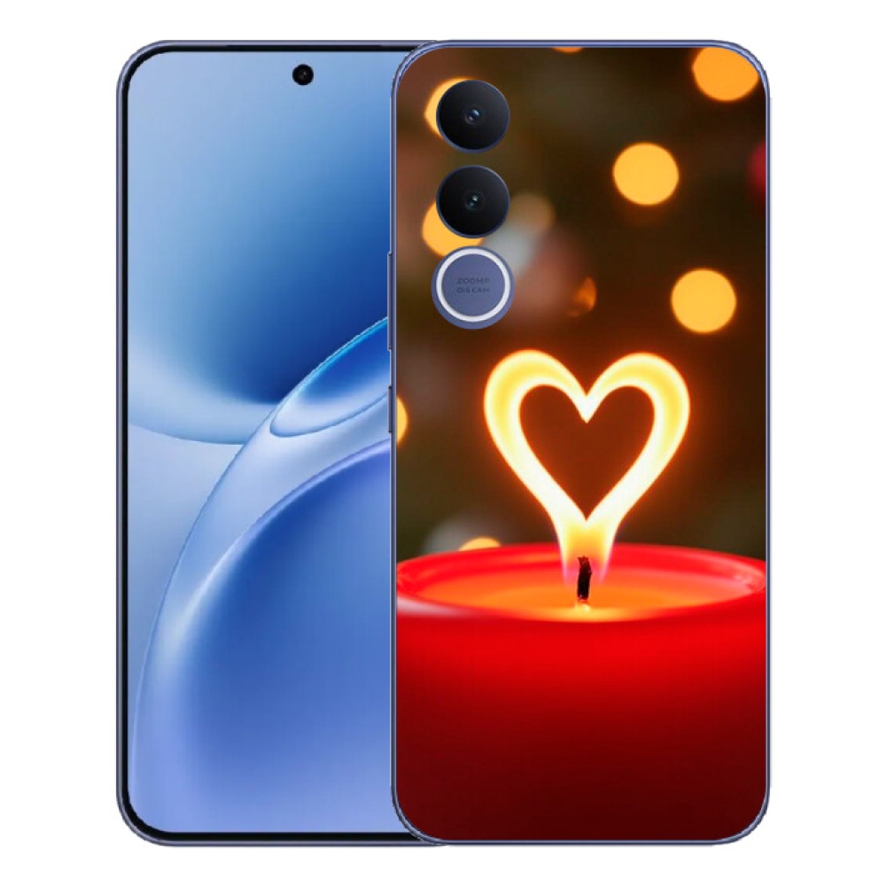mmCase gél tok a Vivo V70 FE-hez – lángoló szív