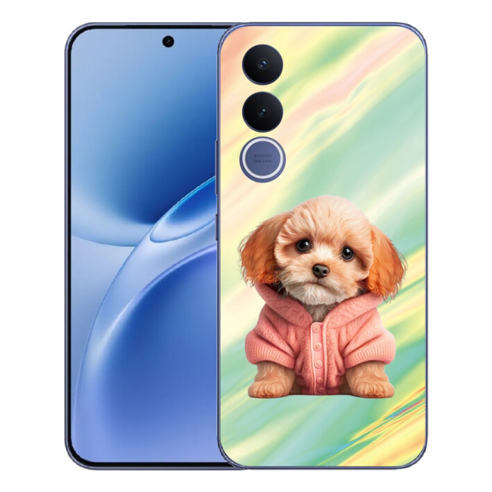 mmCase gélhuzat a Vivo V70 FE-hez – pulóveres kiskutya