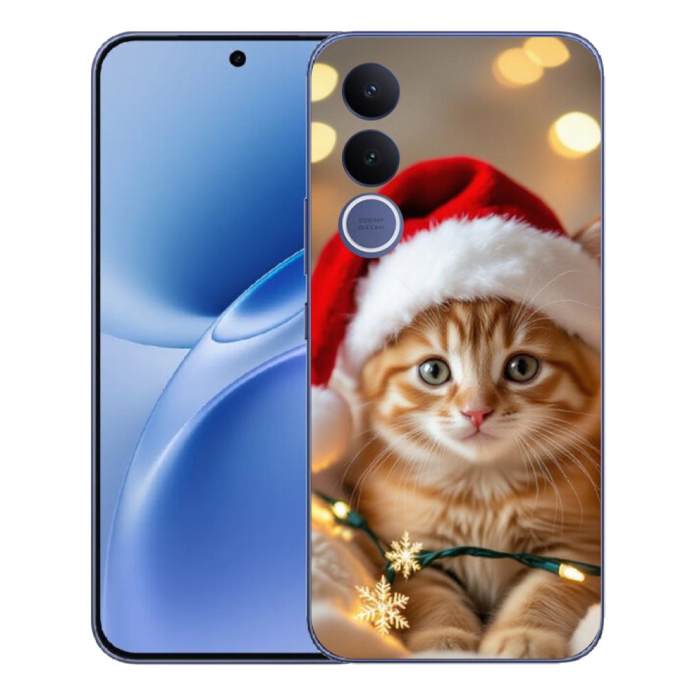 mmCase gél tok a Vivo V70 FE-hez – karácsonyi cica