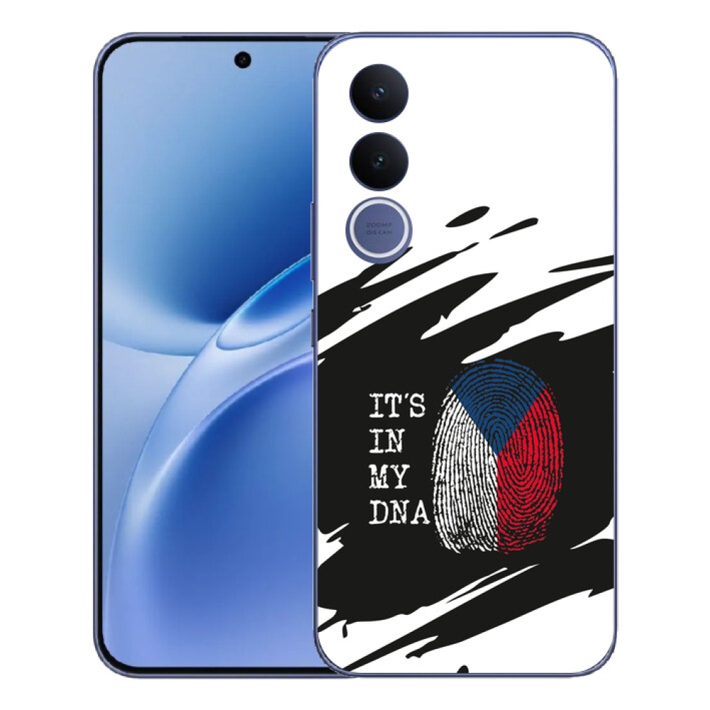 mmCase gél tok a Vivo V70 FE-hez – zászló, ujjlenyomat, fekete-fehér háttér