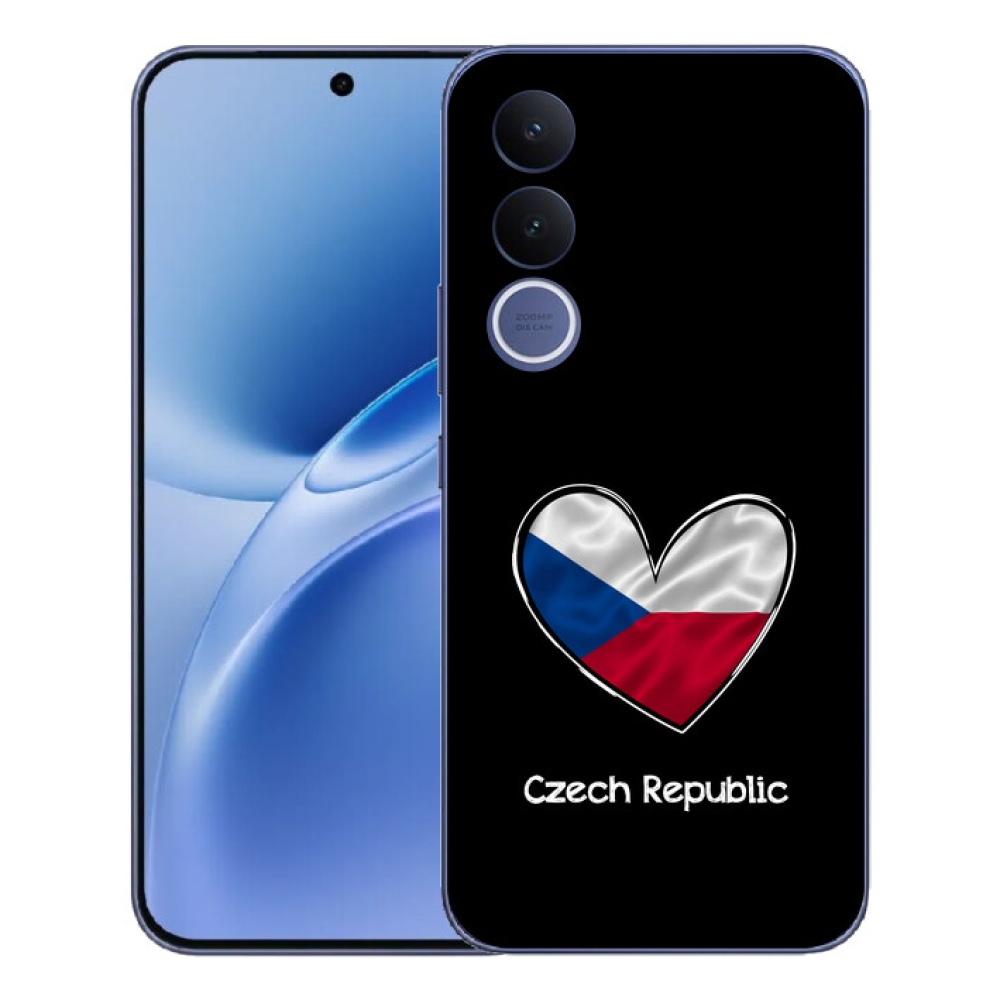 mmCase géltok a Vivo V70 FE-hez – zászló, szív, fekete háttér