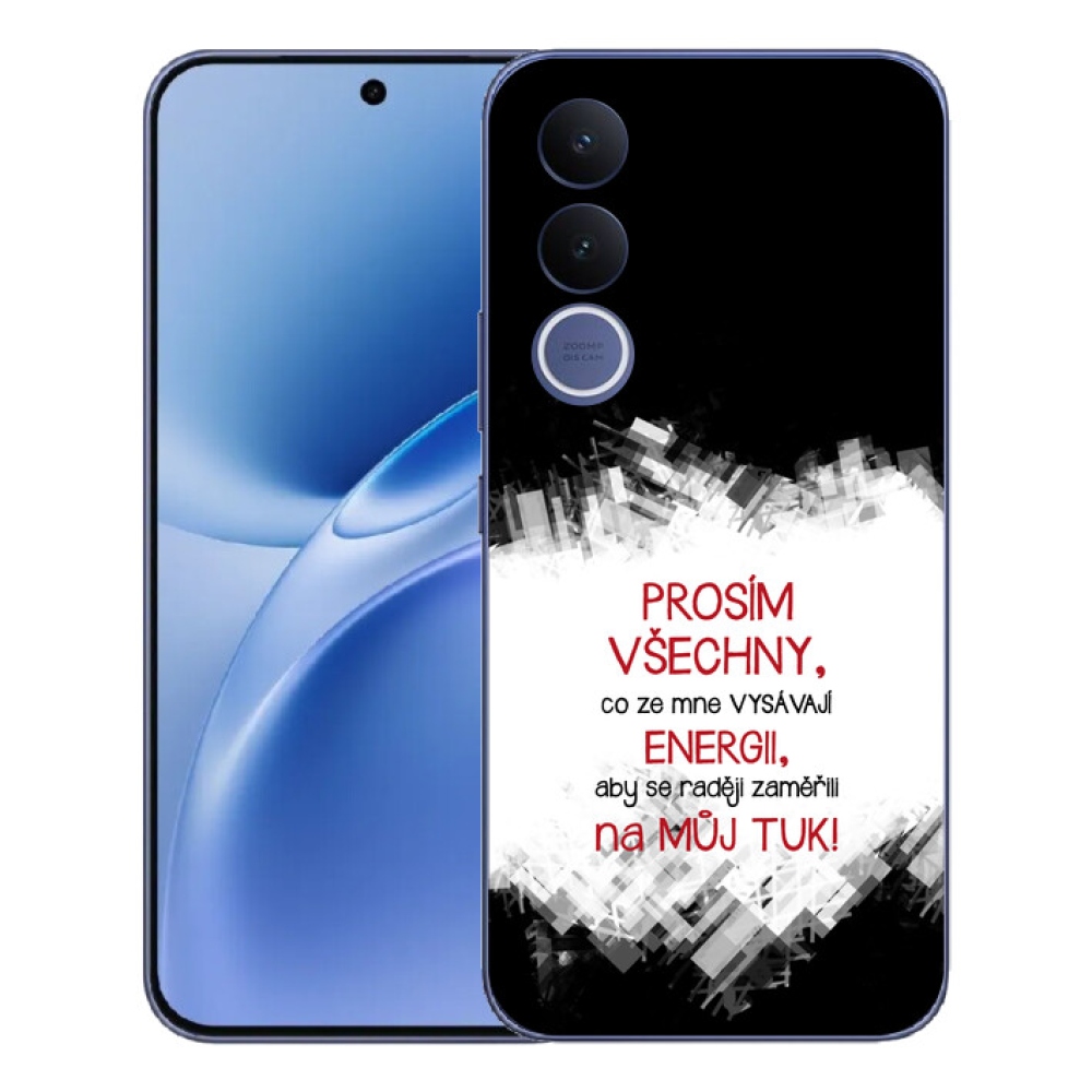 mmCase gél tok a Vivo V70 FE-hez – vicces felirattal, 1 db, piros