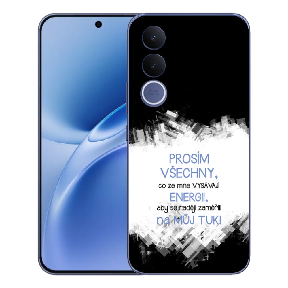 mmCase gél tok a Vivo V70 FE-hez – vicces felirat, 1 db, kék