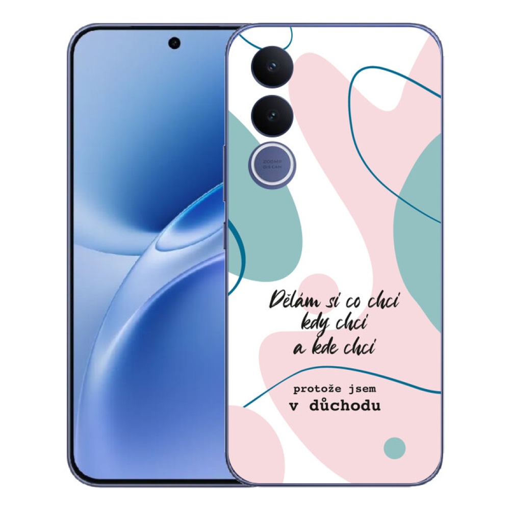mmCase géltok a Vivo V70 FE-hez – vicces felirat, 10 fehér háttér