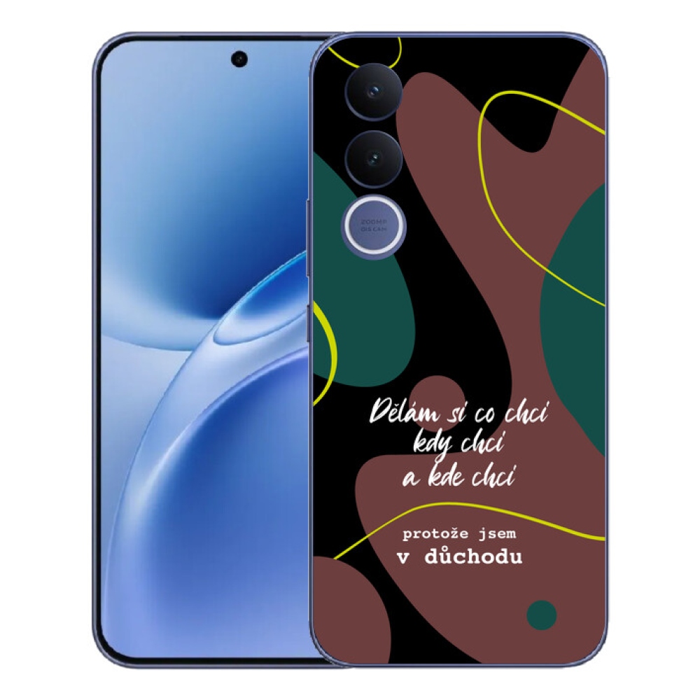mmCase gél tok a Vivo V70 FE-hez – vicces felirat, 10 fekete háttér
