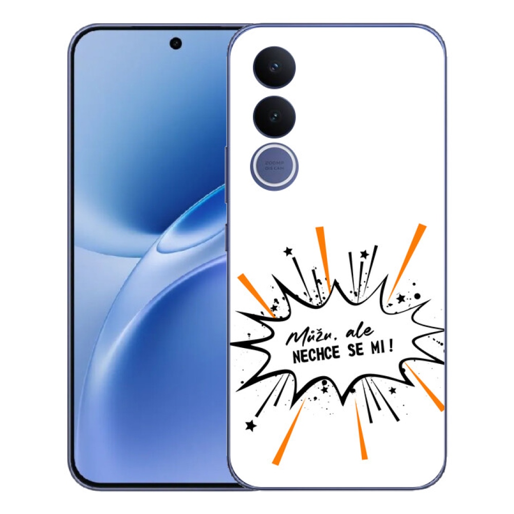 mmCase géltok a Vivo V70 FE-hez – vicces felirat, 11, fehér háttér