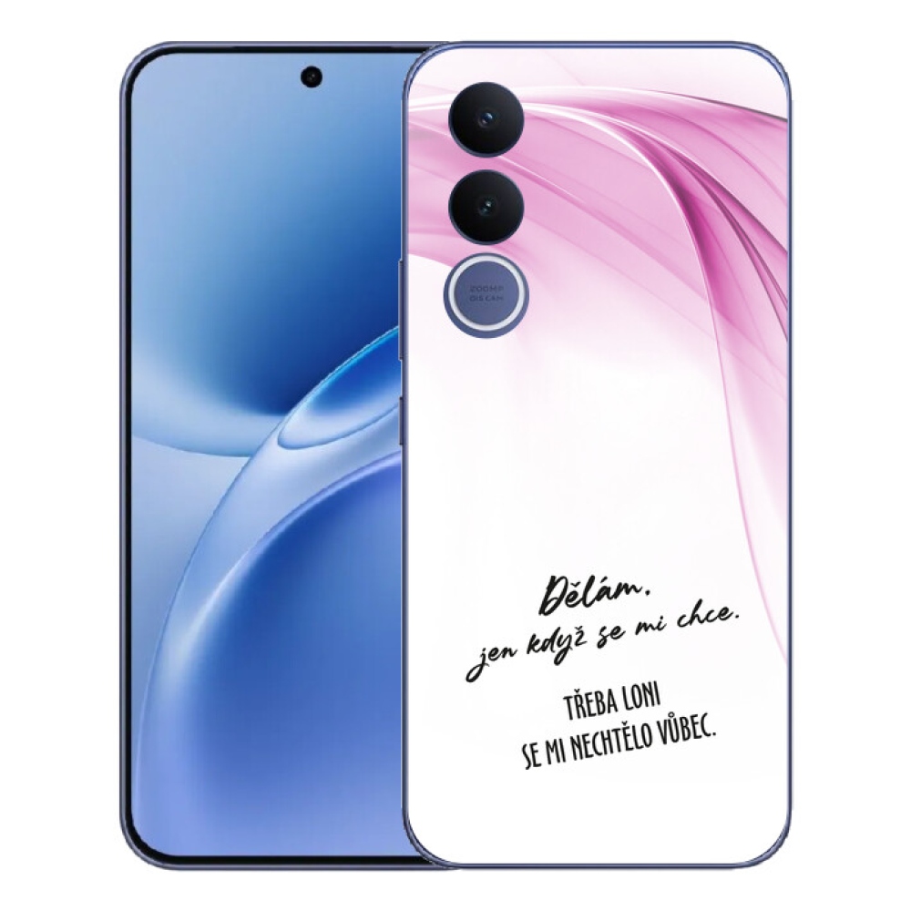 mmCase géltok a Vivo V70 FE-hez – vicces felirat, 12, fehér háttér