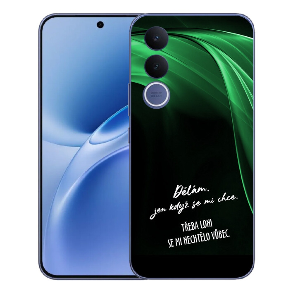 mmCase géltok a Vivo V70 FE-hez – vicces felirat, 12, fekete háttér