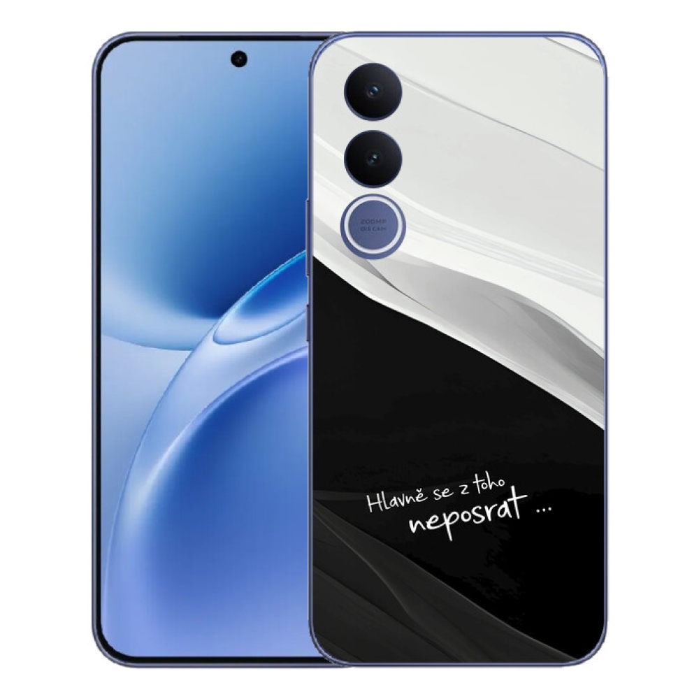 mmCase gél tok a Vivo V70 FE-hez – vicces szöveg, 13 fekete-fehér háttér