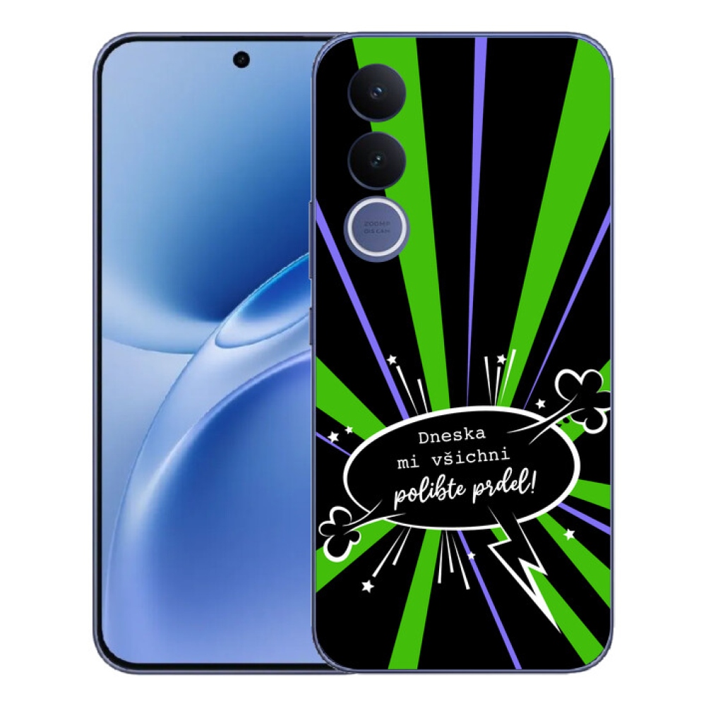 mmCase géltok a Vivo V70 FE-hez – vicces felirat, 15, fekete háttér