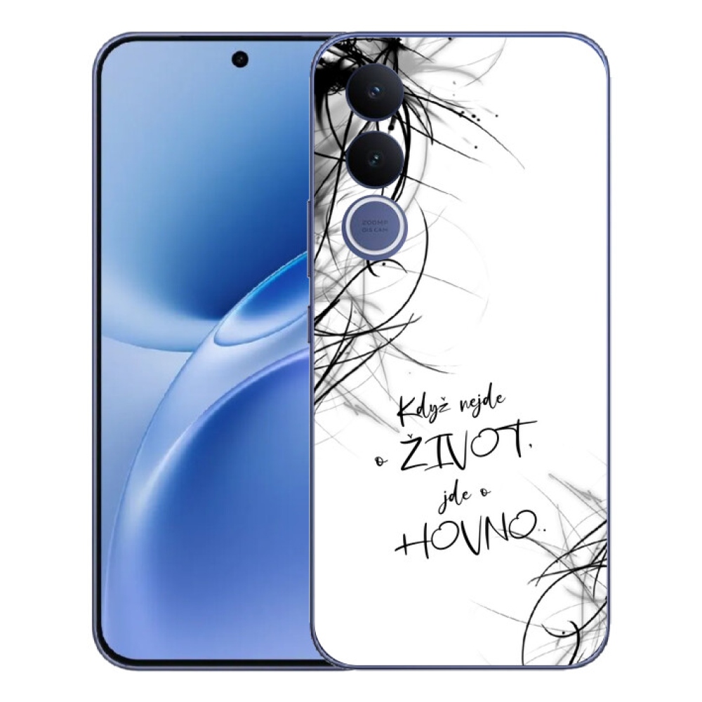 mmCase géltok a Vivo V70 FE-hez – vicces felirat, 16, fehér háttér