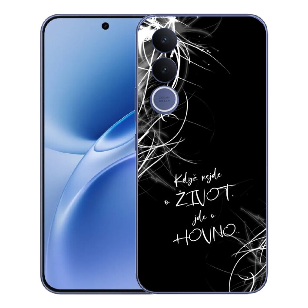mmCase géltok a Vivo V70 FE-hez – vicces felirat, 16, fekete háttér