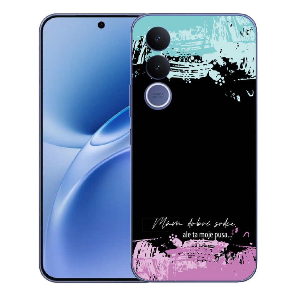 mmCase géltok a Vivo V70 FE-hez – vicces felirat, 3 fekete háttér