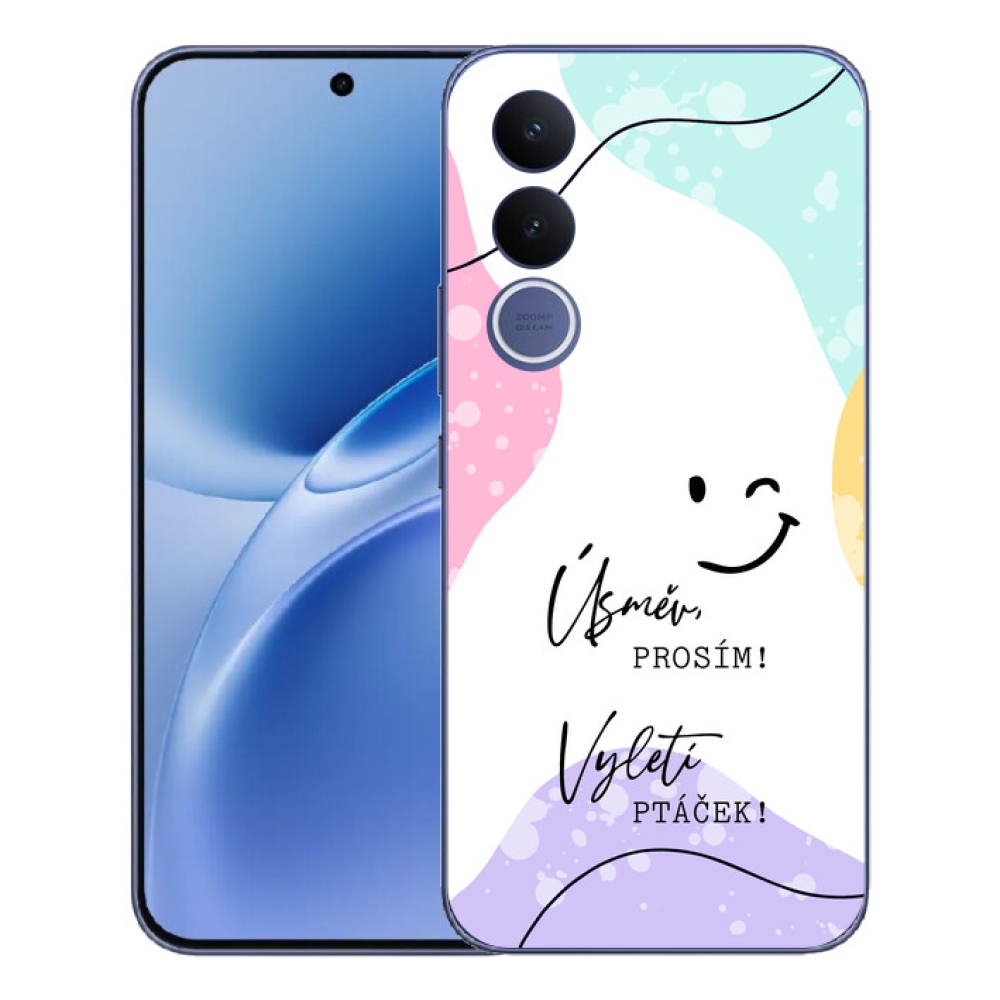 mmCase gél tok a Vivo V70 FE-hez – vicces felirat, 4 fehér háttér