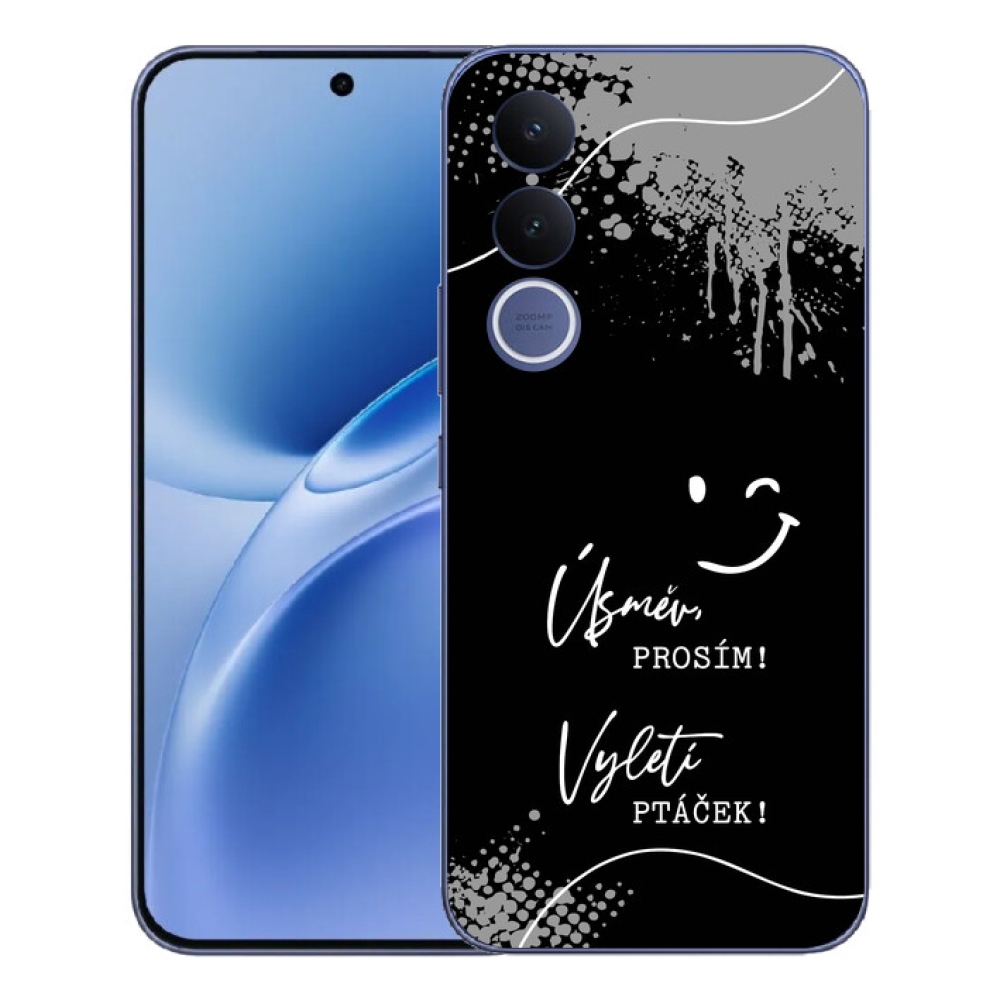 mmCase gél tok a Vivo V70 FE-hez – vicces felirat, 4 fekete háttér