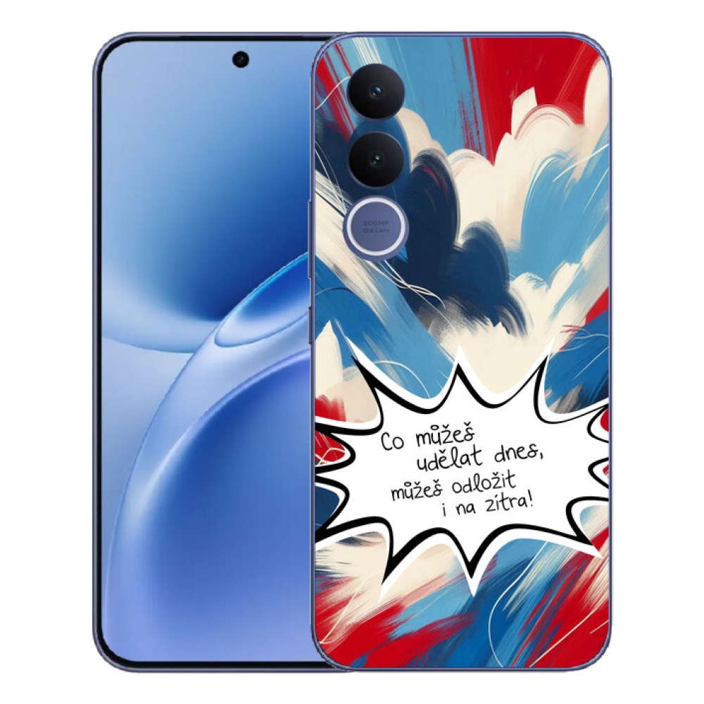 mmCase gél tok a Vivo V70 FE-hez – vicces felirat, 9, fehér háttér