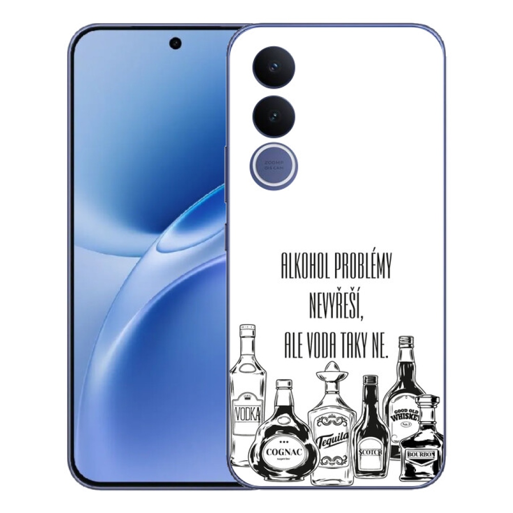 mmCase géltok a Vivo V70 FE-hez – vicces felirat fehér háttérrel