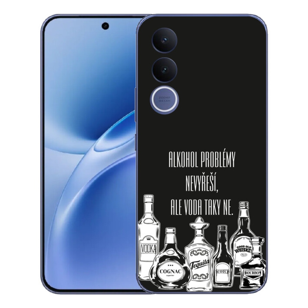 mmCase gél tok a Vivo V70 FE-hez – vicces felirat fekete háttérrel