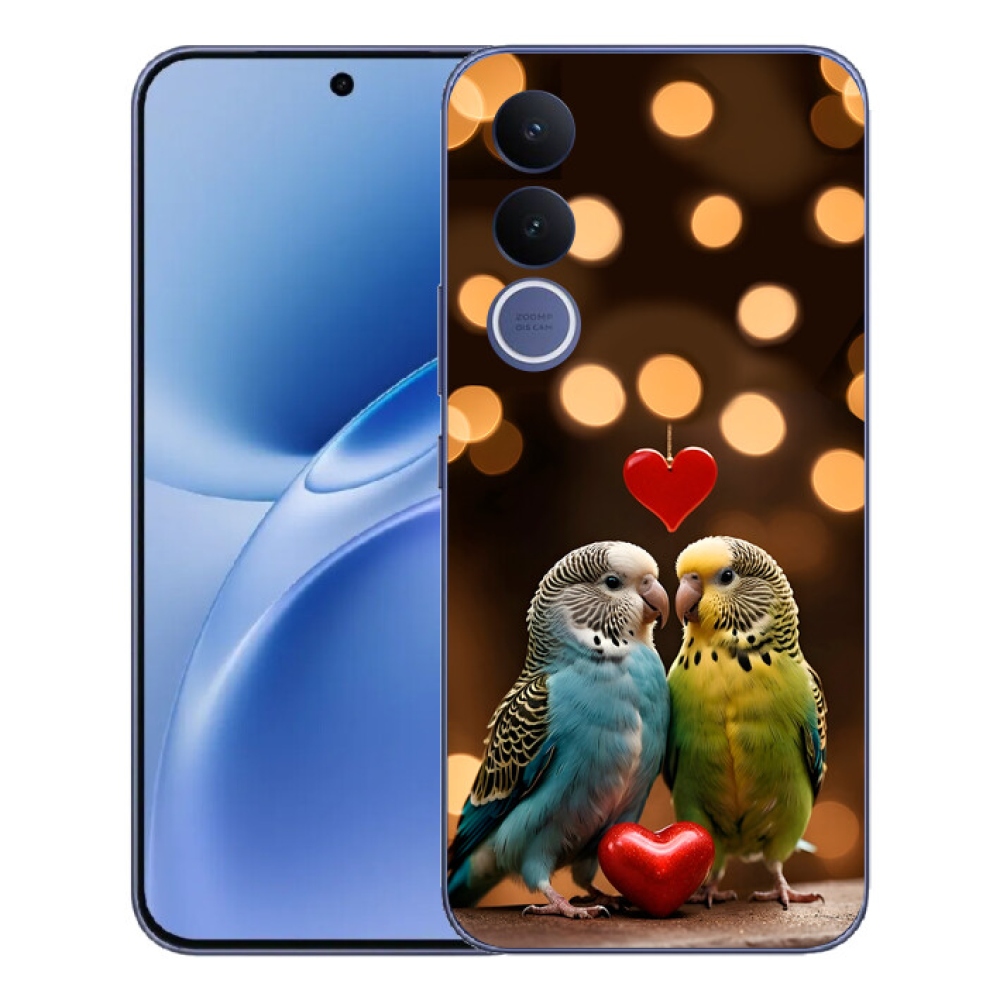 mmCase géltok a Vivo V70 FE-hez – szerelmes papagájok