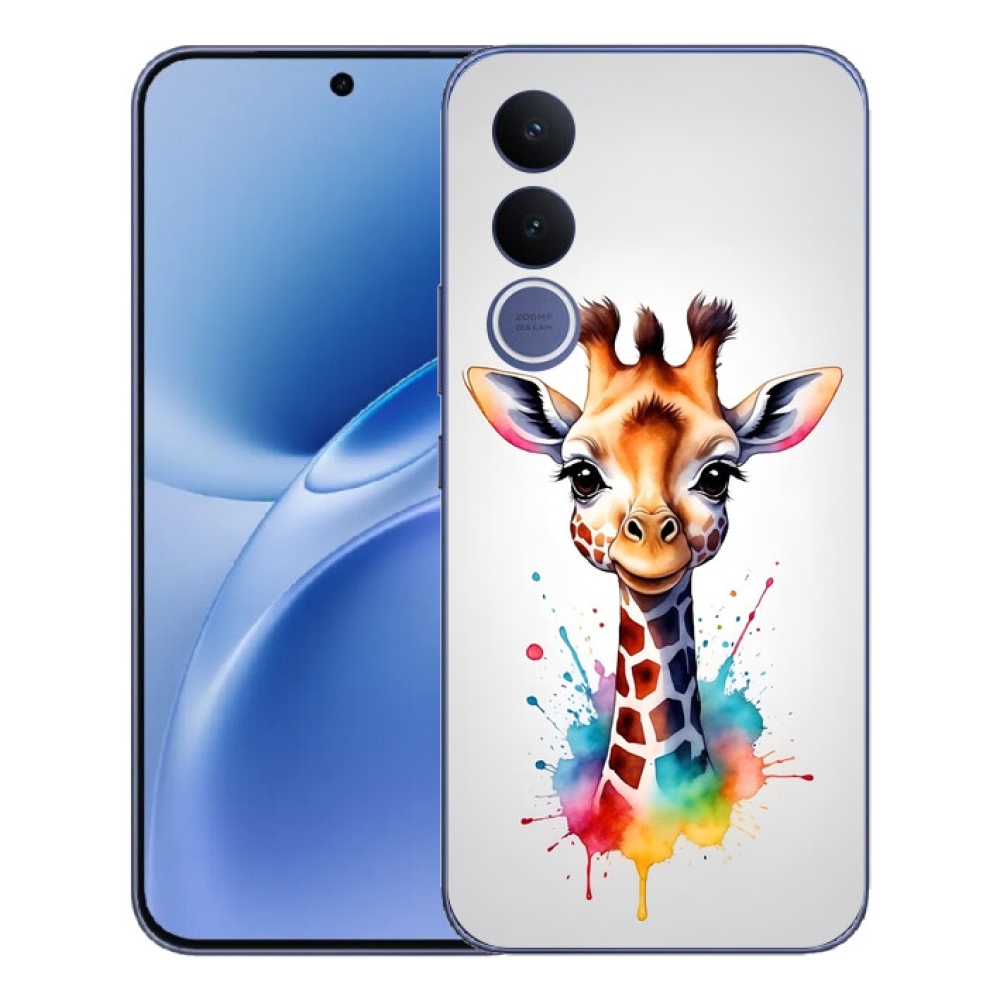 mmCase gél tok a Vivo V70 FE-hez – zsiráf 1