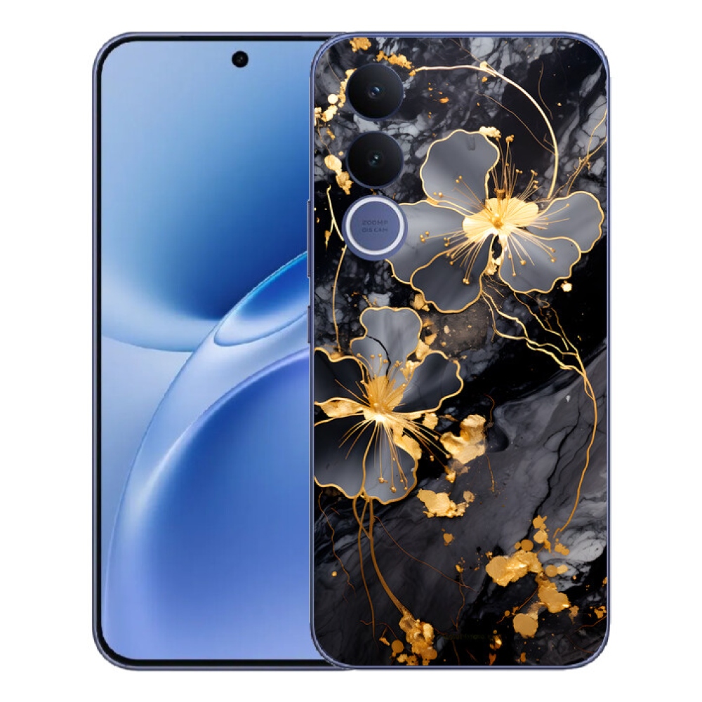 mmCase géltok a Vivo V70 FE-hez – arany virágok